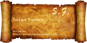 Salga Ferenc névjegykártya